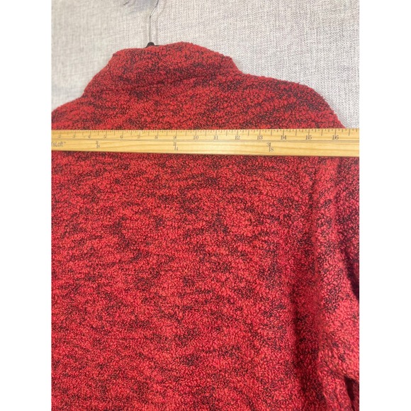 DONCASTER Women's Red Textured Merino Wool Blend Button Front Cardigan Sweater L - Picture 6 of 9